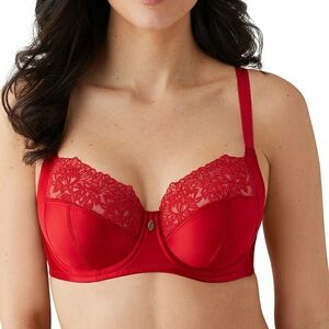 Elegant Red Lace Underwire Bra